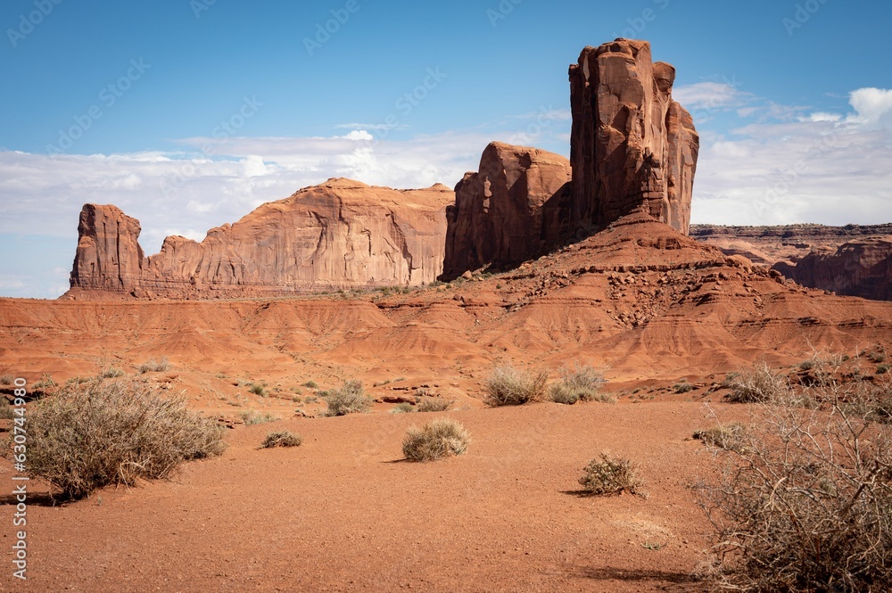 Aerial view of desert landscape with rock formations Aerial view of desert landscape with rock formations