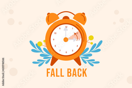 The concept of transition to winter. Fall back