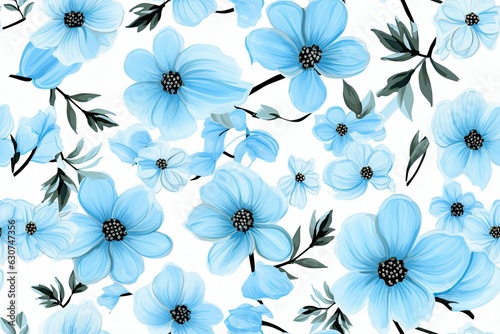 Floral Flower Water Color Seamless Pattern