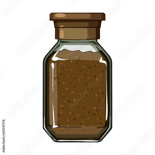 get coffee soluble cartoon. process grind, prepare plant, jar production get coffee soluble sign. isolated symbol vector illustration