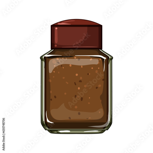 prepare coffee soluble cartoon. plant jar, production cafe, delicious scoop prepare coffee soluble sign. isolated symbol vector illustration