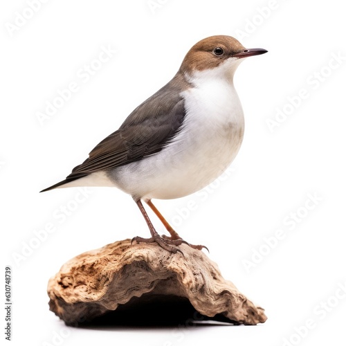 American dipper bird isolated on white. Generative AI © Razvan