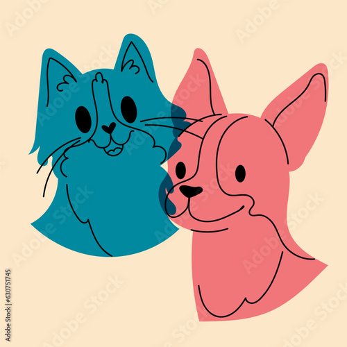 Photography Dog and cat