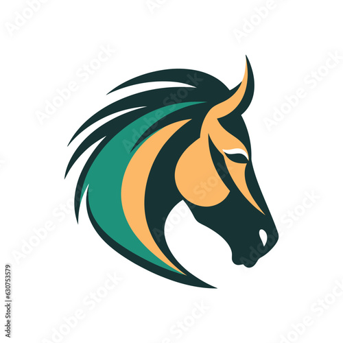 Fototapeta Naklejka Na Ścianę i Meble -  Horse Animal Logo Illustration Vector Design Template
