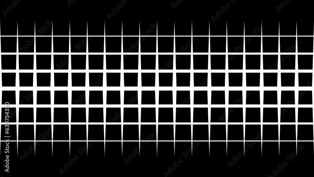 Looping Transitions Seamless Motion: Abstract Grid Animation with Black and White ...