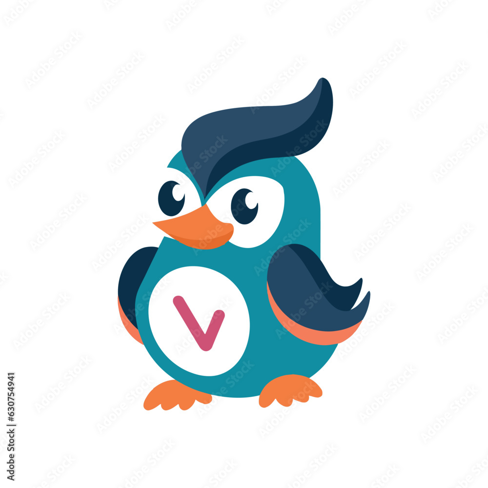 Penguin Birds Logo Illustration Vector Design