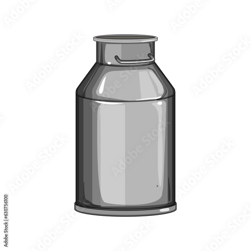jar metal milk can cartoon. jug farm, vintage bucket, cow old jar metal milk can sign. isolated symbol vector illustration