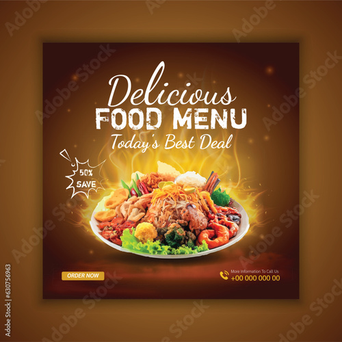 Meals menu banner social media put up