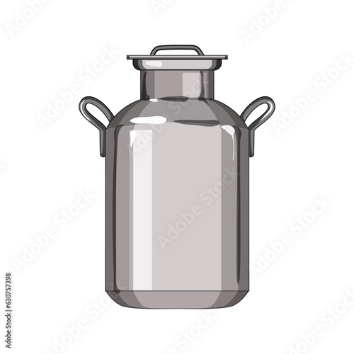 bucket metal milk can cartoon. cow old, bottle retro, steel tin bucket metal milk can sign. isolated symbol vector illustration