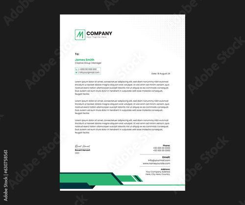 Business letterhead template creative design