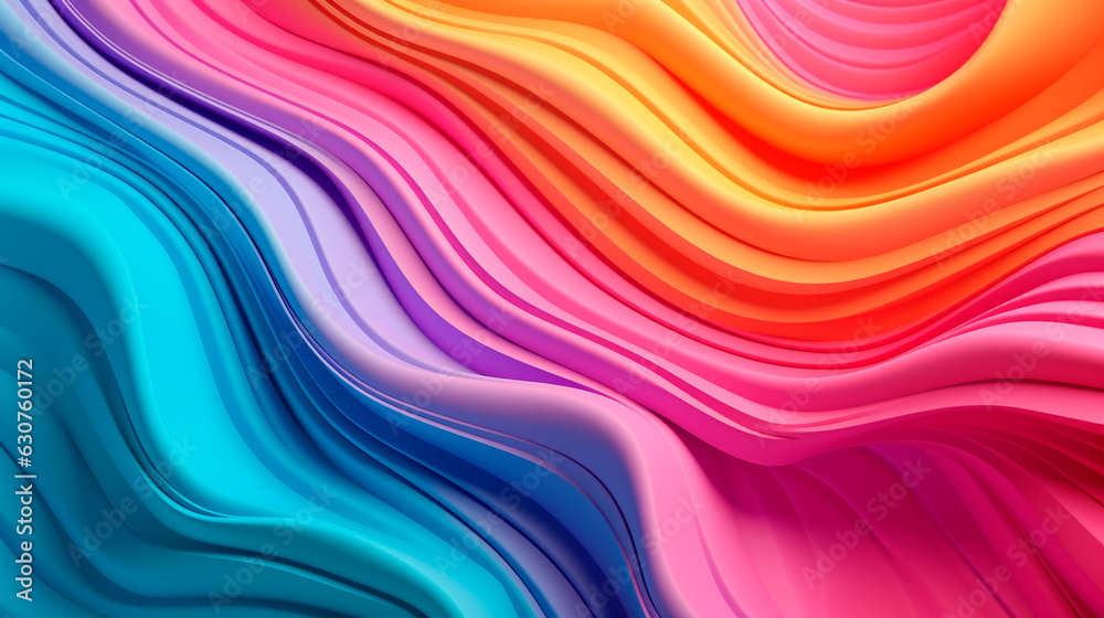 Beautiful abstract wave candy colors background. Graphic modern art. Digital fantasy effect. Trendy desktop wallpaper. Futuristic Fractal Pattern can be use for banner design.
