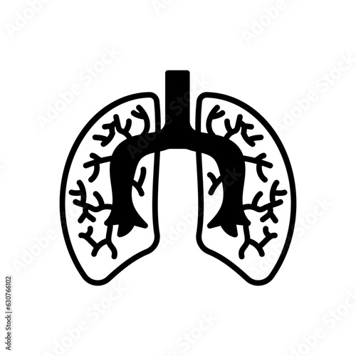 Lungs icon in vector. Illustration