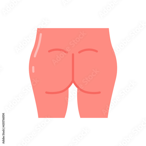 Buttock icon in vector. Illustration