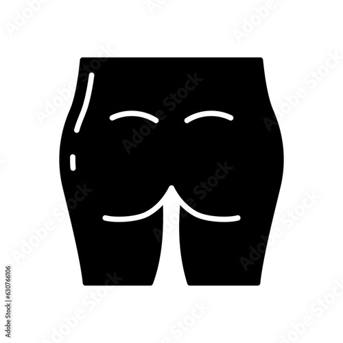 Buttock icon in vector. Illustration