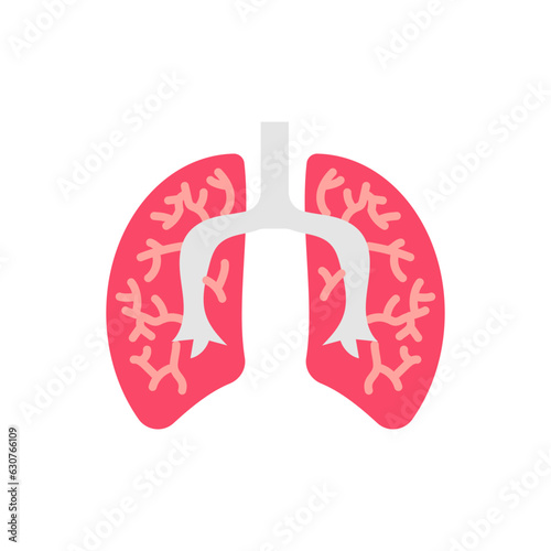 Lungs icon in vector. Illustration