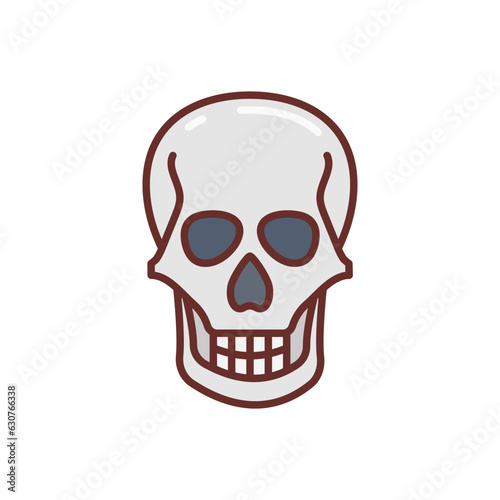 Skull icon in vector. Illustration