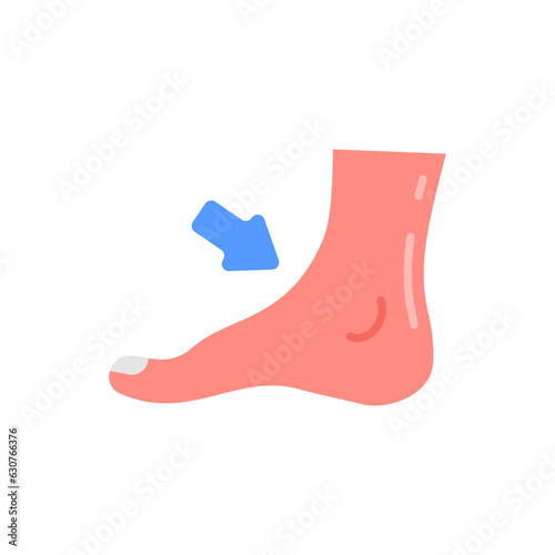 Ankle icon in vector. Illustration