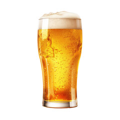 color beer isolated on white