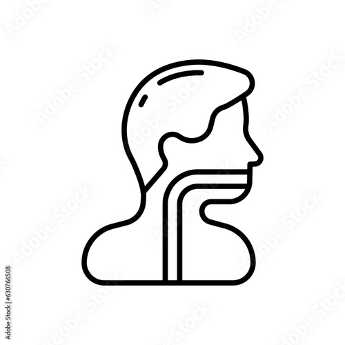 Esophagus icon in vector. Illustration