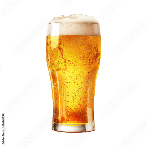 Canvas Print color beer isolated on white