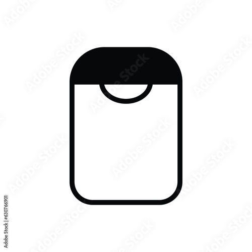 Dustbin icon vector stock illustration.