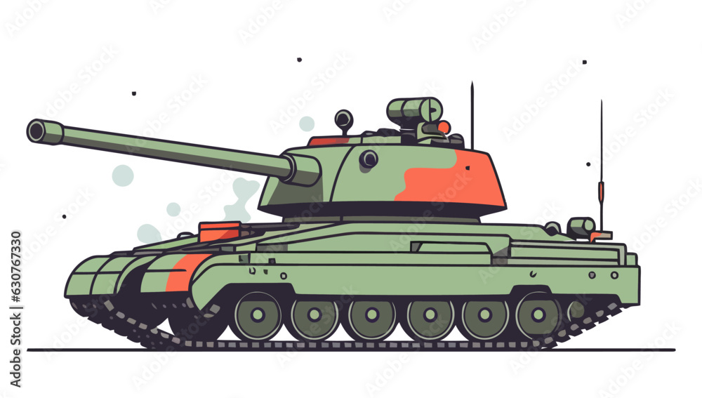 Tank logo design. Abstract drawing tank. Battle tank