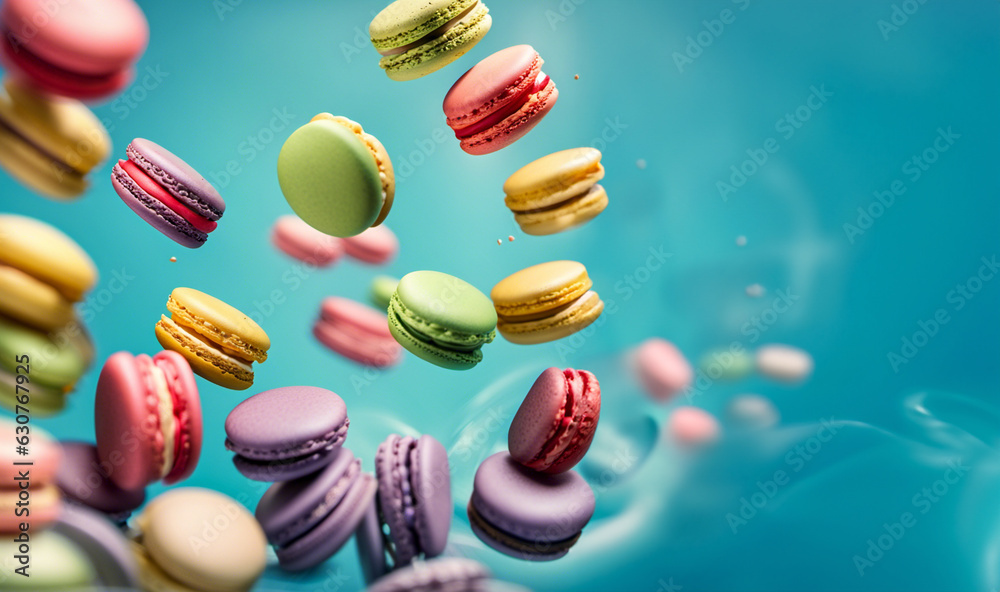 Dolci macaron colorati 