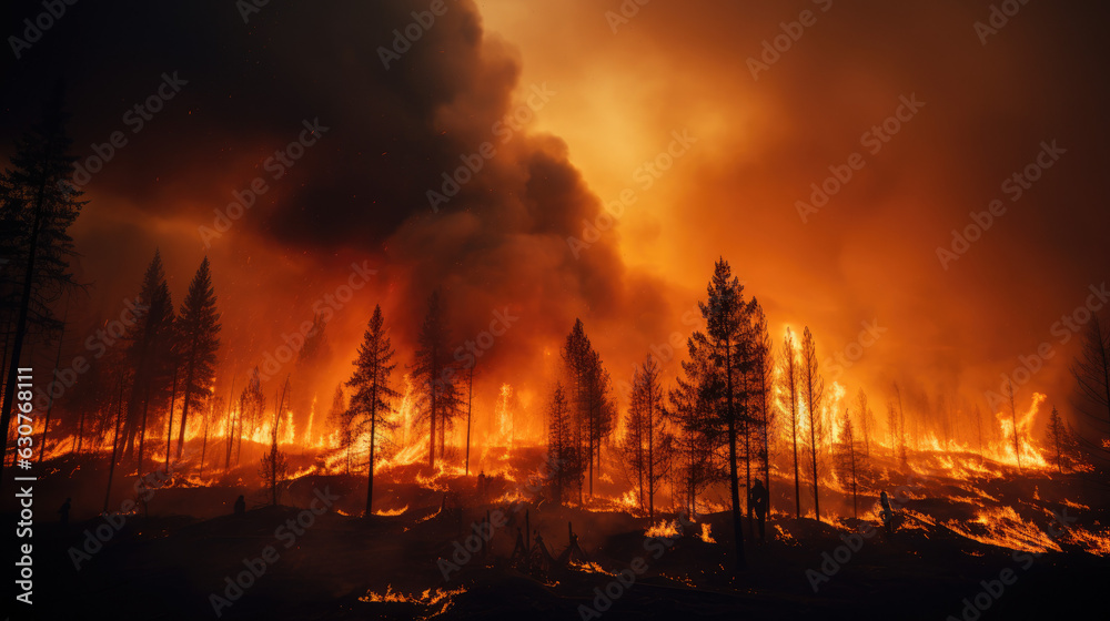 burning forest