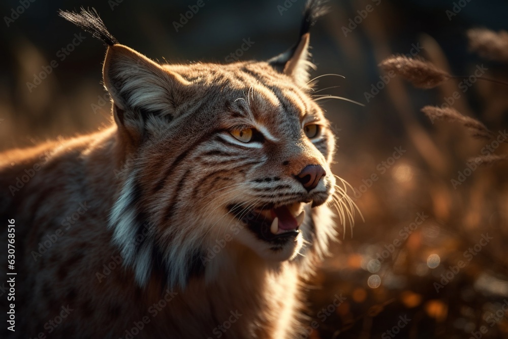 Angry roaring Lynx, Generative Ai Angry roaring Lynx, Generative Ai