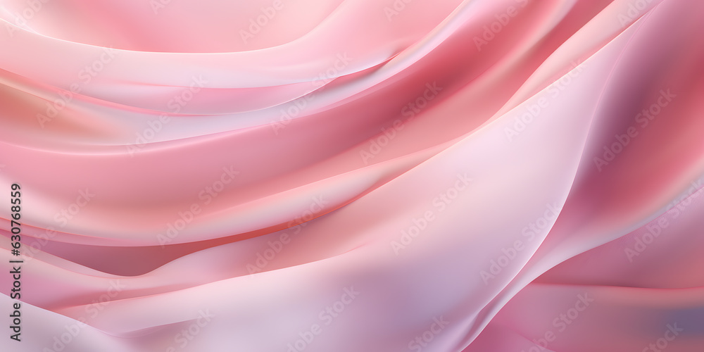 Pink silk textile background created  with Generative AI technology