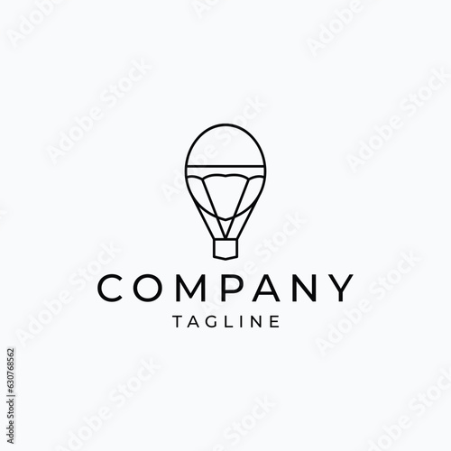Air balloon logo vector icon design template