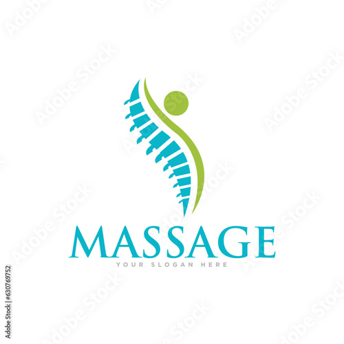 Body Massage Logo Design Illustration