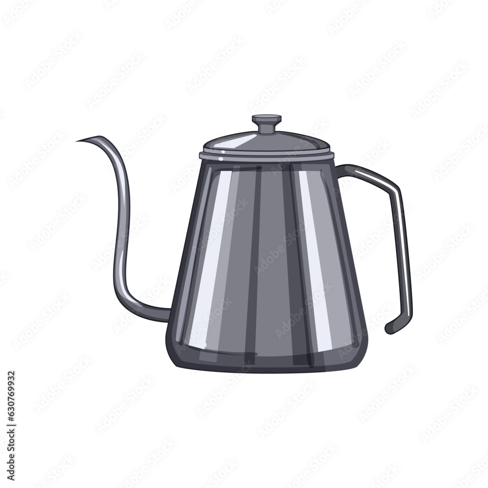 stainless steel drip kettle cartoon. tea pot, boiler silver, object steam stainless steel drip kettle sign. isolated symbol vector illustration stainless steel drip kettle cartoon. tea pot, boiler silver, object steam stainless steel drip kettle sign. isolated symbol vector illustration