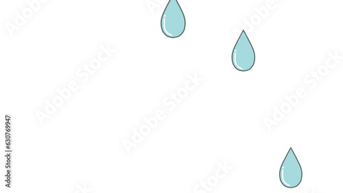 落ちる水滴　ループ動画