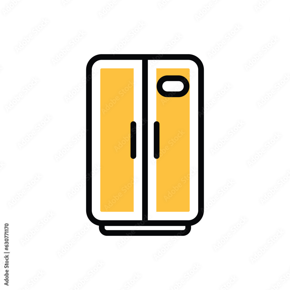Fridge icon vector stock illustration.