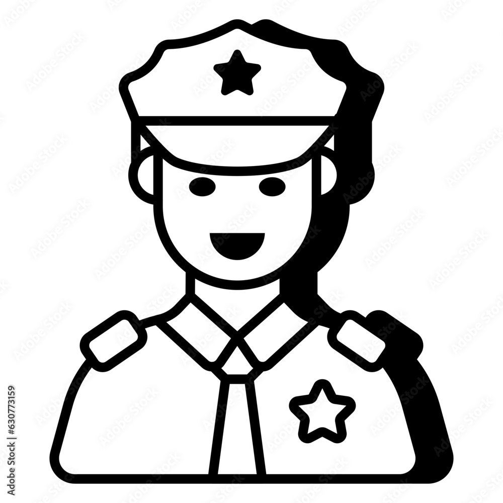 Modern design icon of pilot Modern design icon of pilot