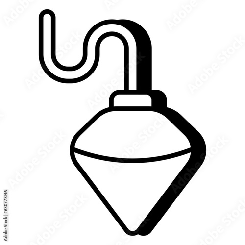 A trendy vector design of plumb bob