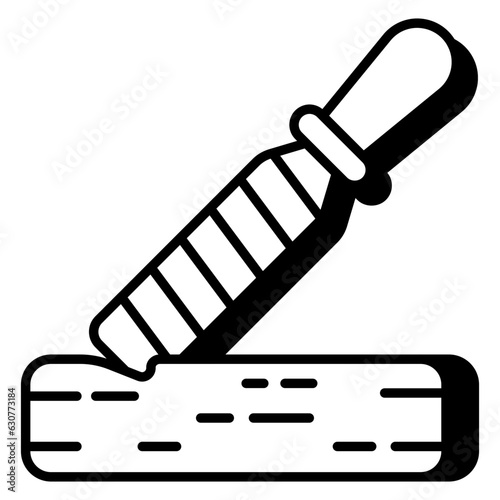 Trendy vector design of chisel