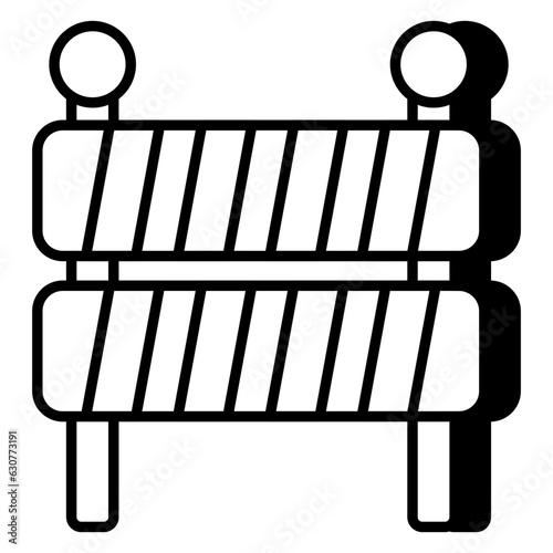 Trendy vector design of road block board