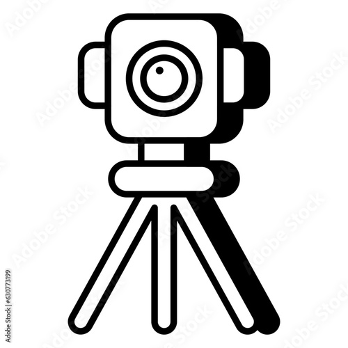 Premium download icon of tripod camera 