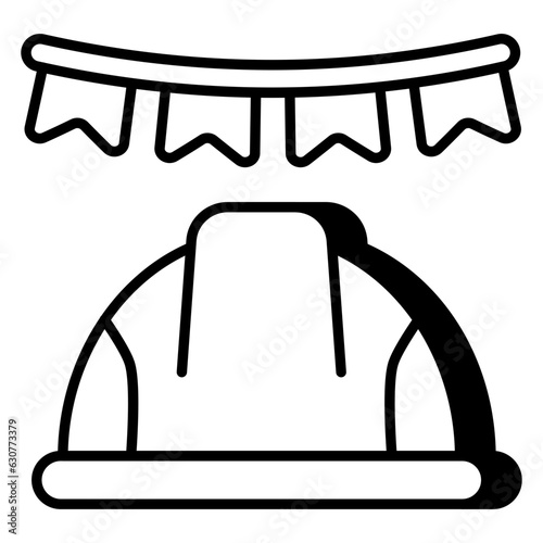 Modern design icon of hard hat