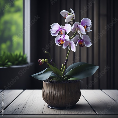 orchid on the table