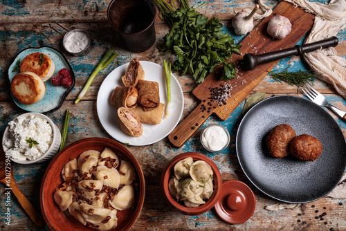 food photography dishes of russian cuisine