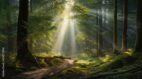 Forest light rays for manipulation photomanipulation sun deep