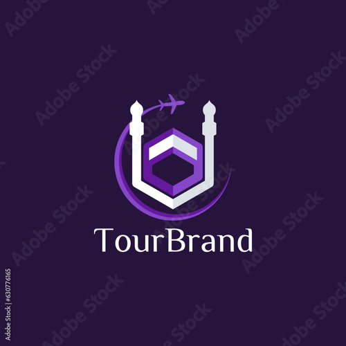 simple logo of islamic travel and tour
