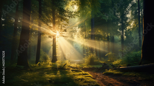 Forest light rays for manipulation photomanipulation sun deep