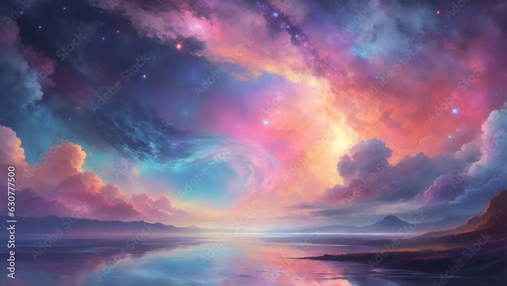 background with space and stars