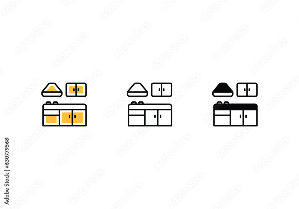 Kitchen icons set vector stock illustration. Kitchen icons set vector stock illustration.
