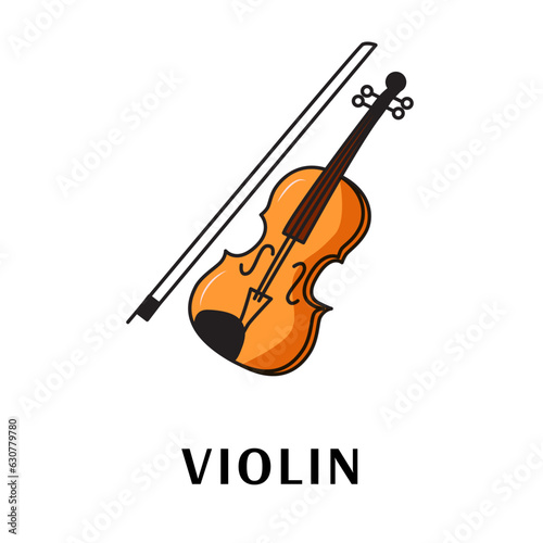 Violin. Music, violinist. Musical instrument. Vector illustration EPS10