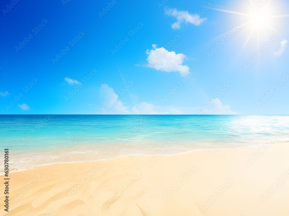 Obraz premium beach with sky and clouds background